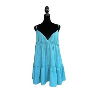 Medium Forever21 Teal Blue Shirt Dress